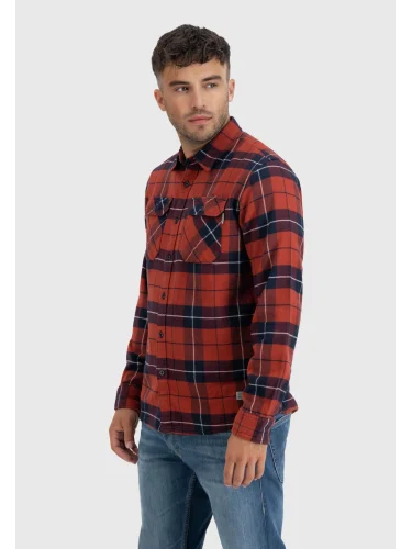 Рубашка Sem flannel 23104 orange check-Sem | Vintage Industries