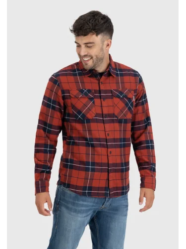 Рубашка Sem flannel 23104 orange check-Sem | Vintage Industries