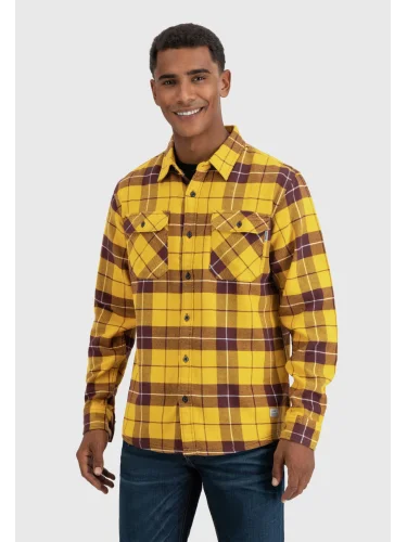 Рубашка Sem flannel 23104 yellow check-Sem | Vintage Industries