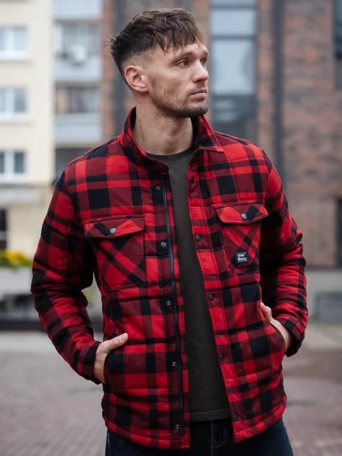 Рубашка Square+padded 3545 red check | Vintage Industries