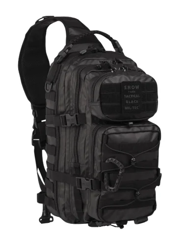 Рюкзак однолямочный Assault Pack 25L Tactical Black | Mil-Tec