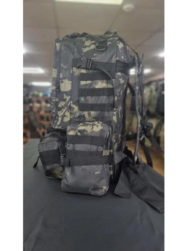 Рюкзак Тактический BL002 с разгрузкой Black Multicam 55L | Lupu Gear