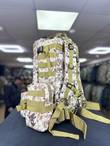 Рюкзак Тактический BL002 с разгрузкой Desert Digital 55L | Lupu Gear