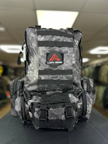 Рюкзак Тактический BL002 с разгрузкой Phyton Black 55L | Lupu Gear