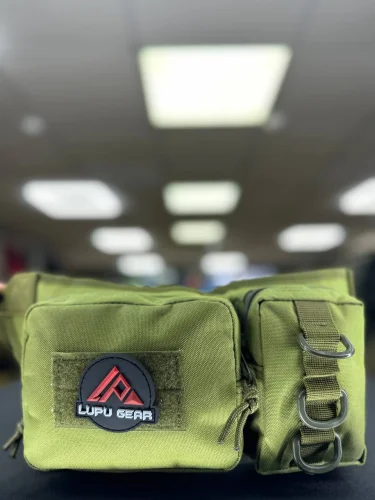 Сумка поясная BL026 2 подсумка 35x16x3см Olive 2L | Lupu Gear