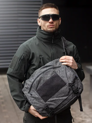 Сумка URBAN COURIER BAG Large Black-Grey Melange | Helikon-Tex