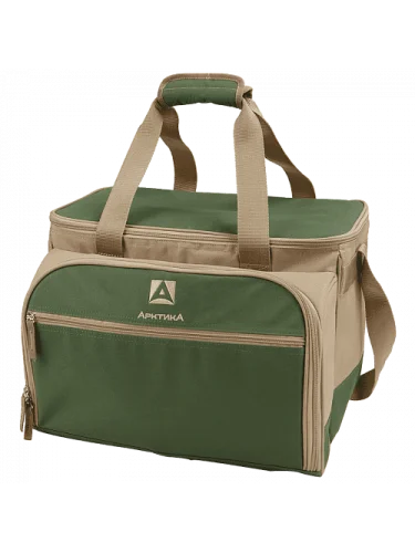 Сумка-холодильник с набором посуды 4100-6 Зеленая | Арктика