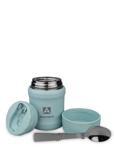 Термос для еды с ложкой 500мл 311-500 Голубой | Арктика