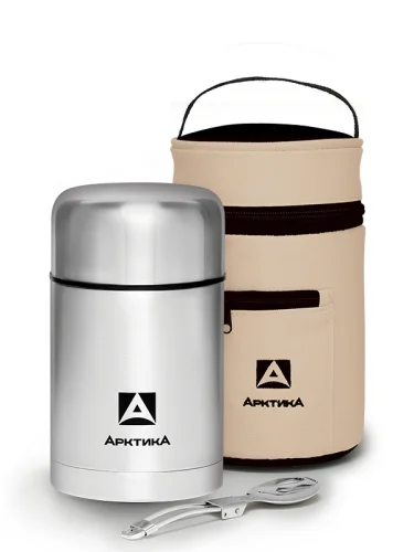 Термос для еды в чехле 750мл 301-750A Silver | Арктика