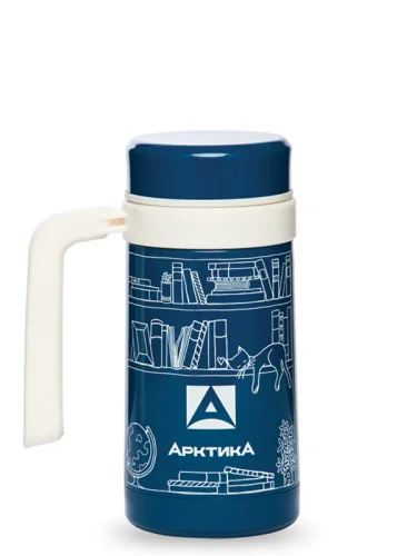Термос кружка 500мл 412-500 Бело/синий | Арктика
