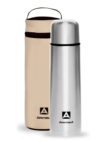 Термос питьевой в чехле 1000мл 101-1000А Silver | Арктика