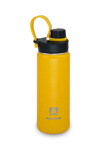 Термос Питьевой с дополнительной крышкой 530 мл 708-530S Желтый | Арктика