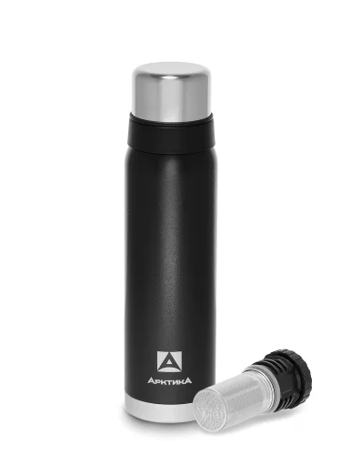 Термос Питьевой с ситечком 900 мл 106-900C Черный | Арктика