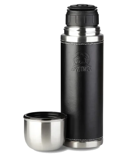 Термос Питьевой В Кожаной Оплетке 700 мл 108-700 Черный | Арктика