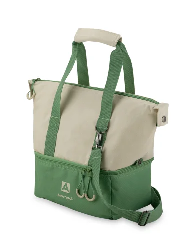 Термосумка шоппер 3600-11 Зеленый/Бежевый | Арктика