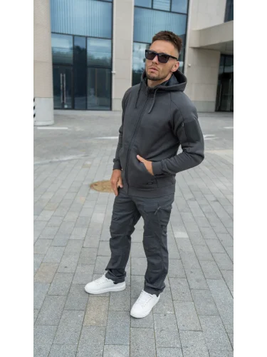 Толстовка Urban Tactical Lite FullZip Grey | Helikon-Tex