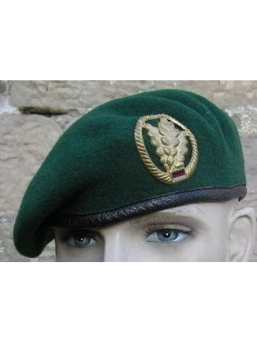 Зелёный берет с кокардой Егерских подразделений Бундесвера